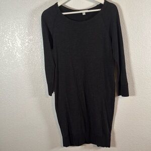 Standard James Perse Charcoal Long Sleeve Sweatshirt Dress Size 2(Medium)